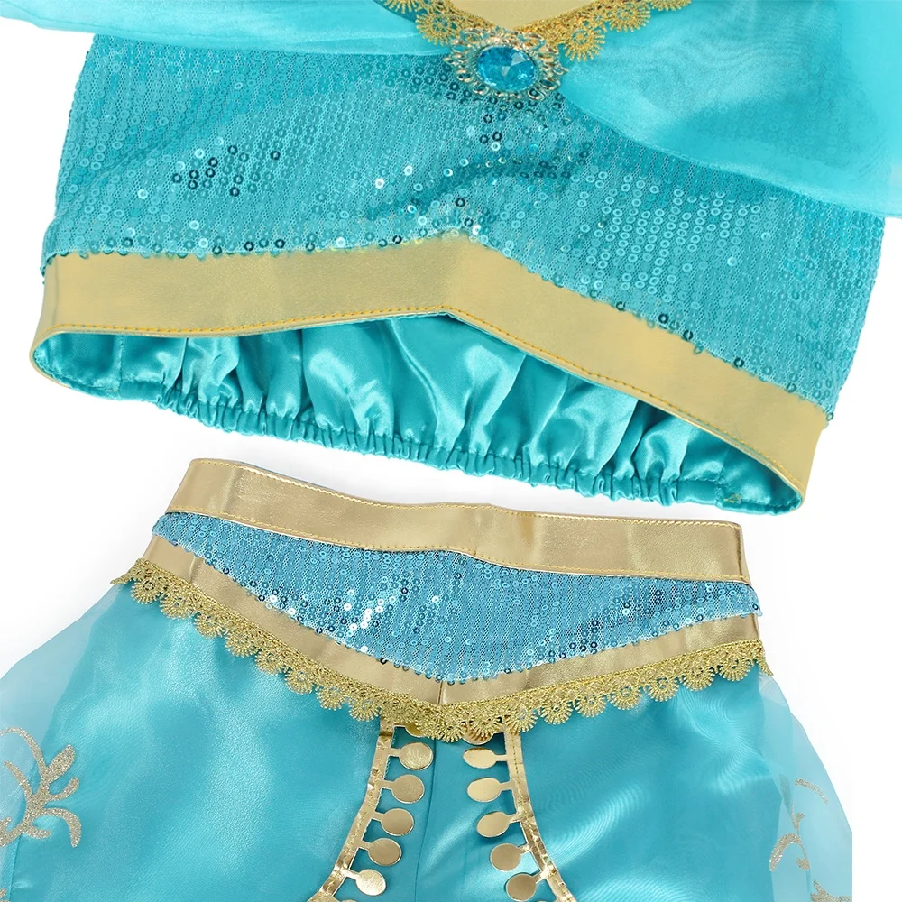 Платье принцессы жасмина на Хэллоуин, новое детское платье, костюм жасмина, платье жасмина для девочек