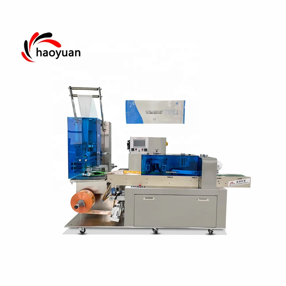  HAOYUAN JBK-260 304 из нержавеющей стали полностью автоматическая машина для влажных салфеток упаковки от