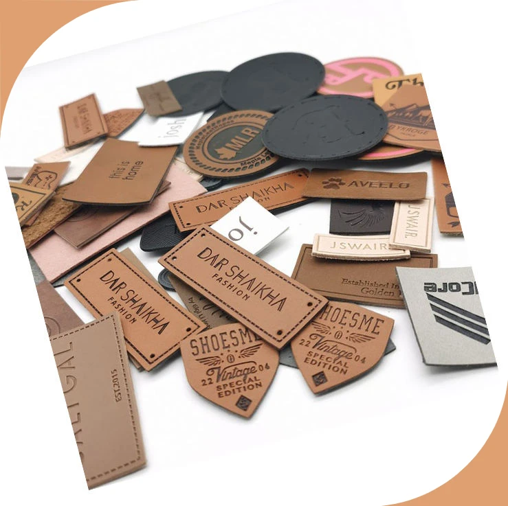 Best Price Custom Brand Jeans Clothing Tag PU Label Embossed Leather Label Patch For   Clothes Garment