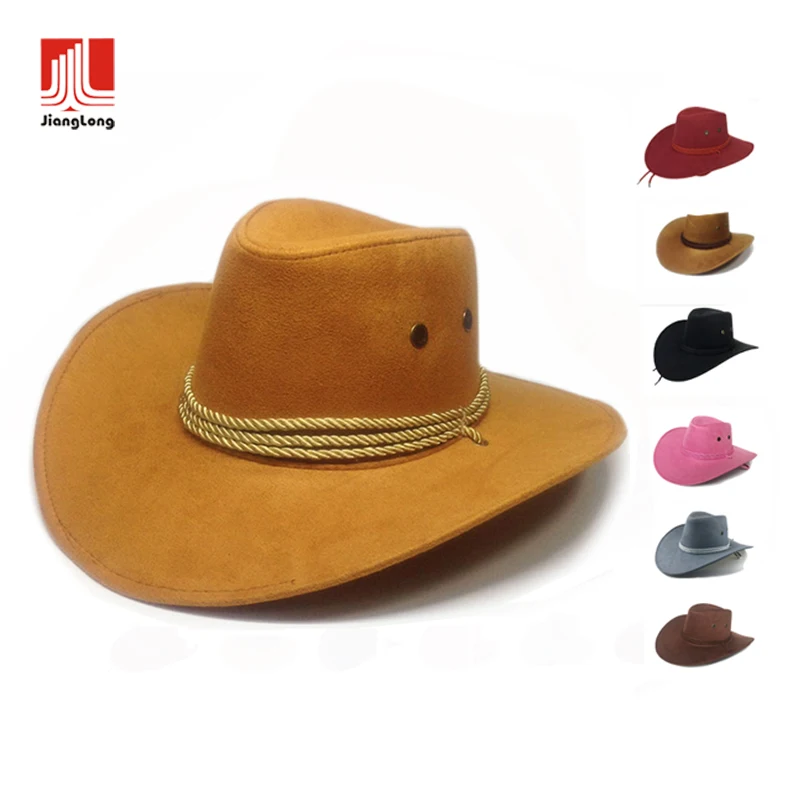 Оптовая продажа, рекламные ковбойские шляпы из искусственной кожи с логотипом на заказ