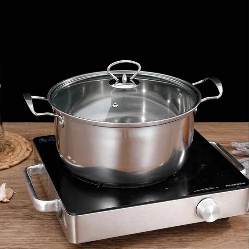 10pcs Stainless Steel Casserole Cooking Pot Set Cast Iron Kitchen Pans  Soup Pot Stock Pot Cast Cookware Set