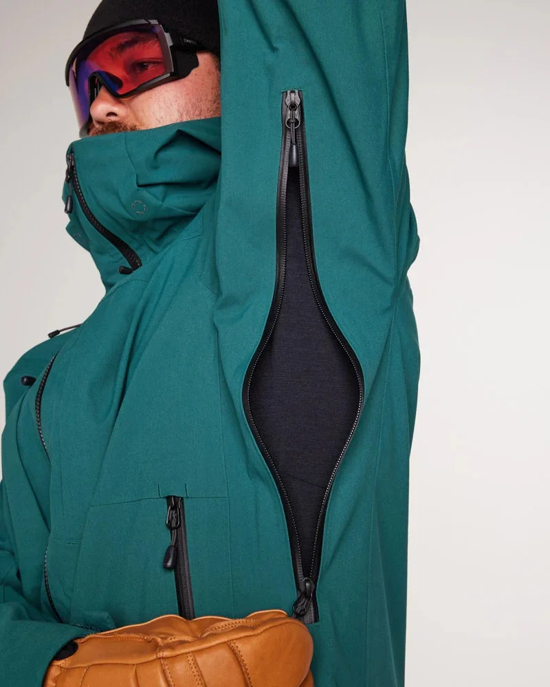 custom wholesale outdoor men ski jacket OEM waterproof windbreaker padded wear durable hooded insulated jacket with velcro cuffs