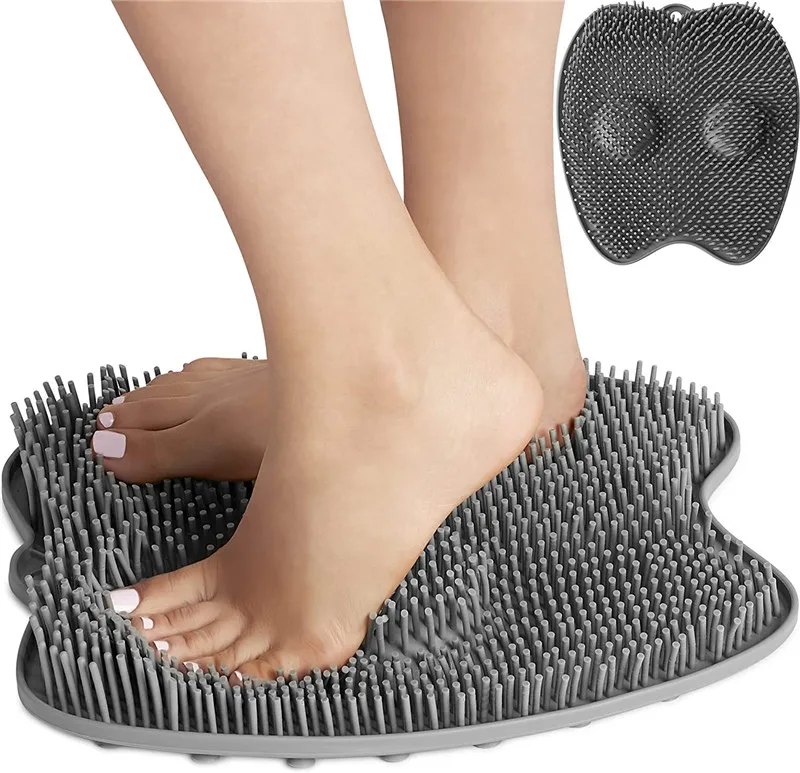 Amazon Hot Sale Bath Shower Foot Brush Feet Dead Skin Silicone Foot Massager Scrubber Foot Body Bath Scrubber with Suction Cup