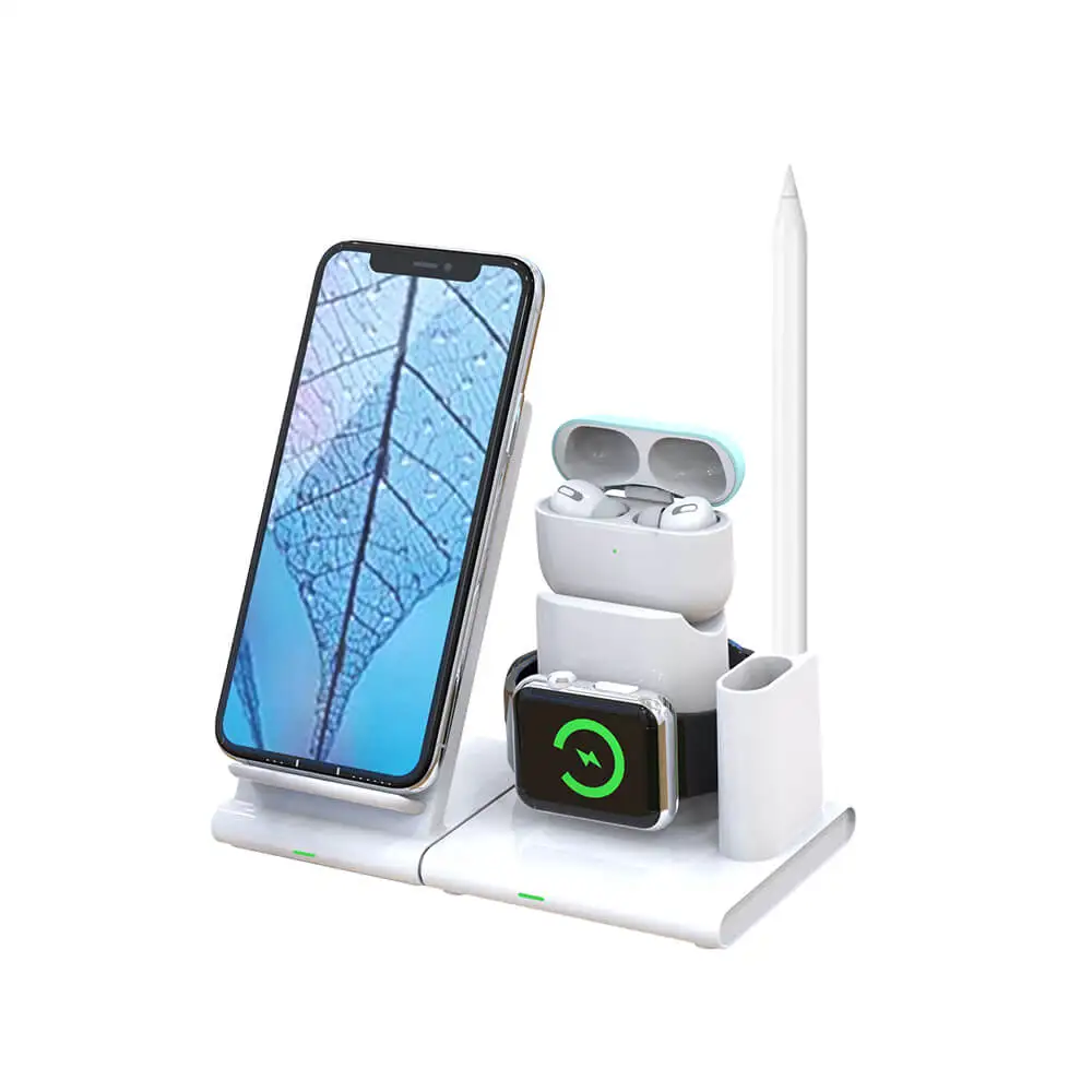 
4 in 1 qi Fast wireless charger charging station For Apple watch, For qi phones, iPhone, AirPods, Apple pencil 