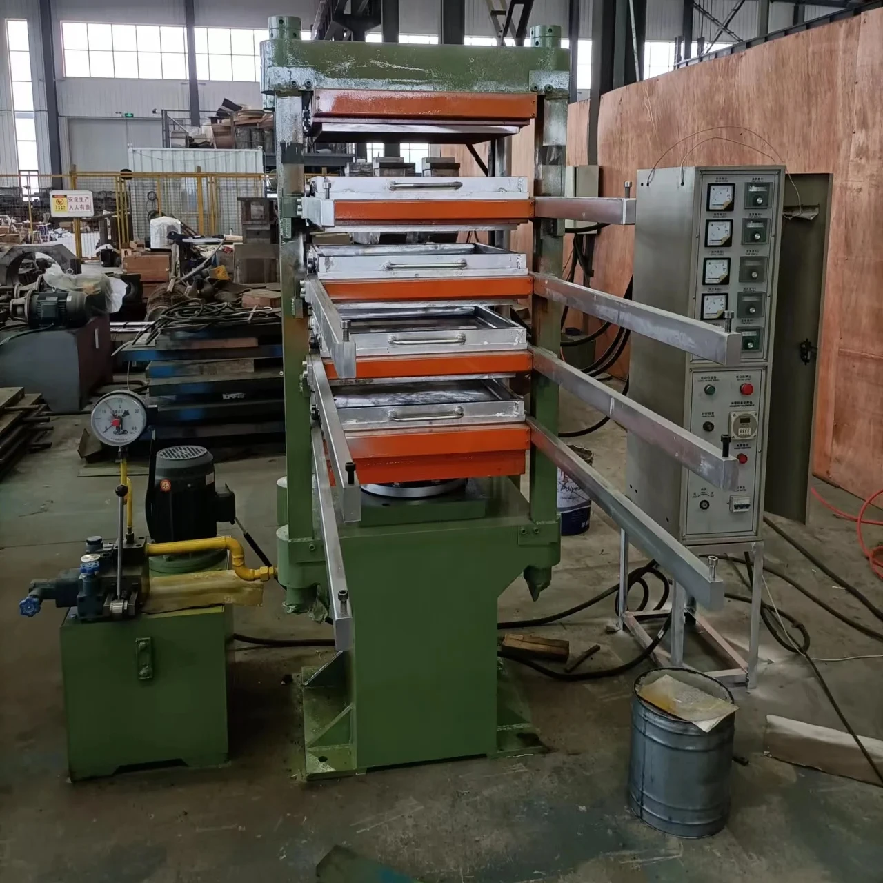 Rubber floor vulcanizing press rubber floor tile making machine rubber hydraulic curing press machine