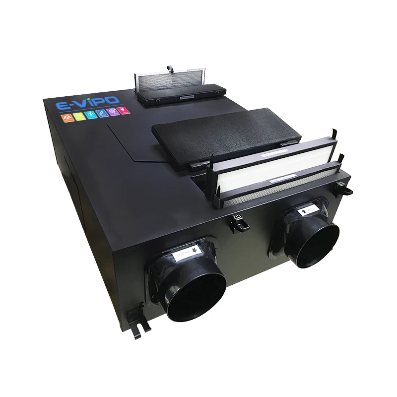 E-VIPO High Quality Eco Design Counter flow Ventilation Bypass Recuperator 93% Heat Exchanger