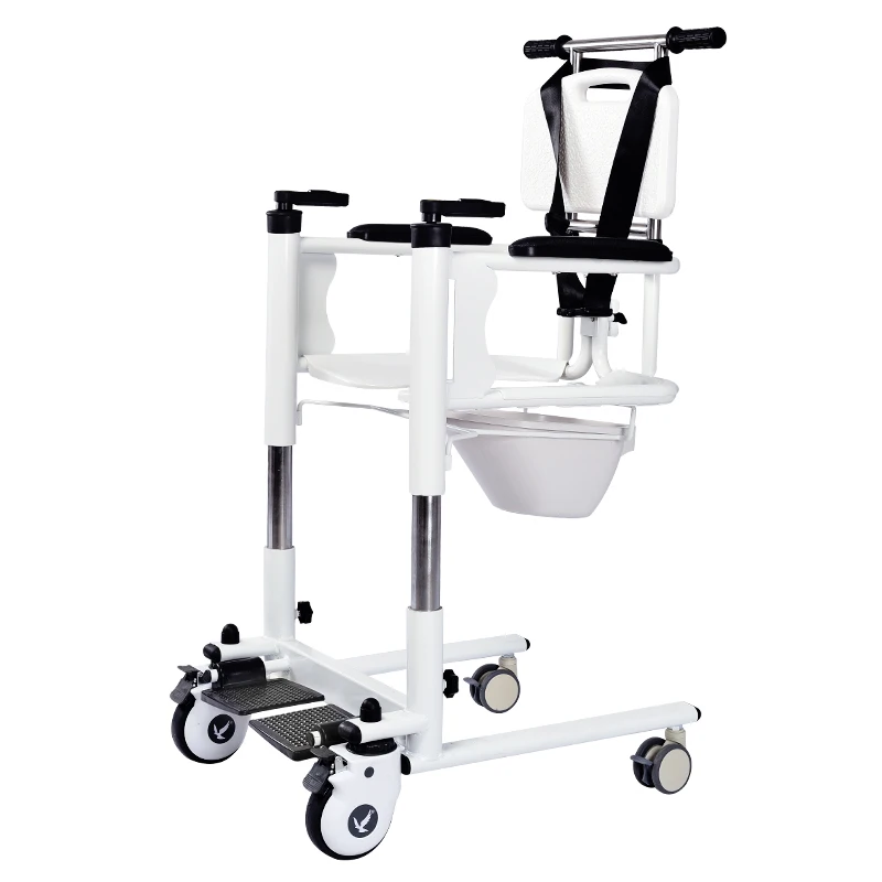 Best Price Toilet Shower Stool Chair Disabled Elderly Patient transport lift wheelchair with toilet