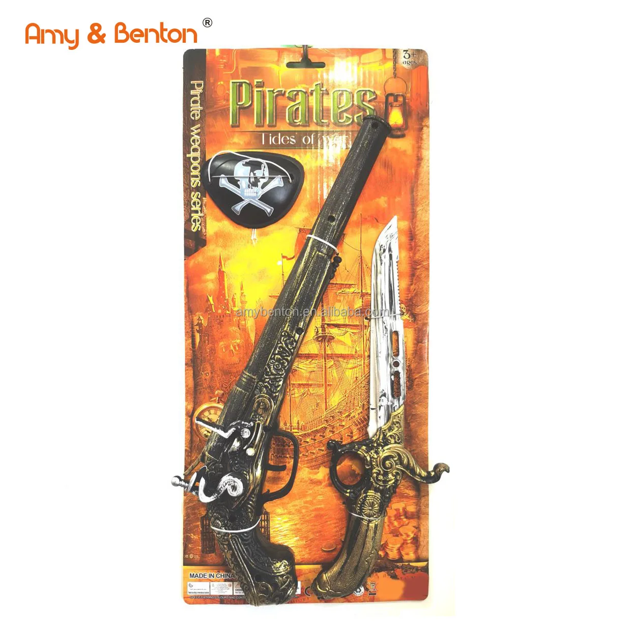 Pirate toys hot sale plastic pirate gun knife toys kids gifts pretend play set for children