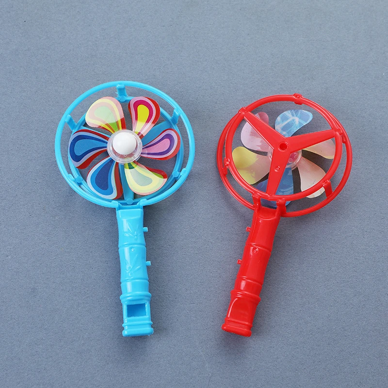 Hot Wholesale Plastic Mini Pinwheels For Kids Color Whistle Pinwheels Promotional Gift For Children Sound Toys Outdoor Windmill