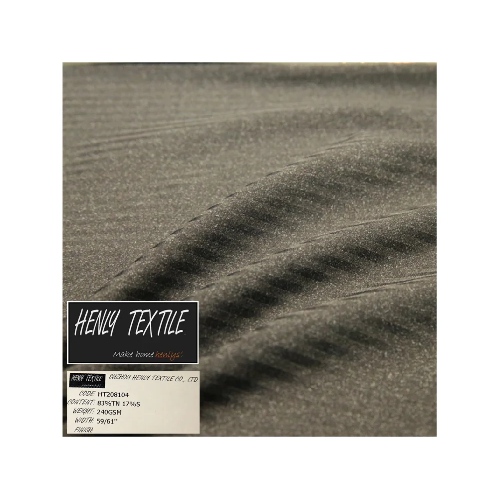 HT208104 83%NYLON POLYESTER (TN) MIXED 17%SPANDEX 240GSM KNITTED TRICOT FABRIC FOR LEGGING