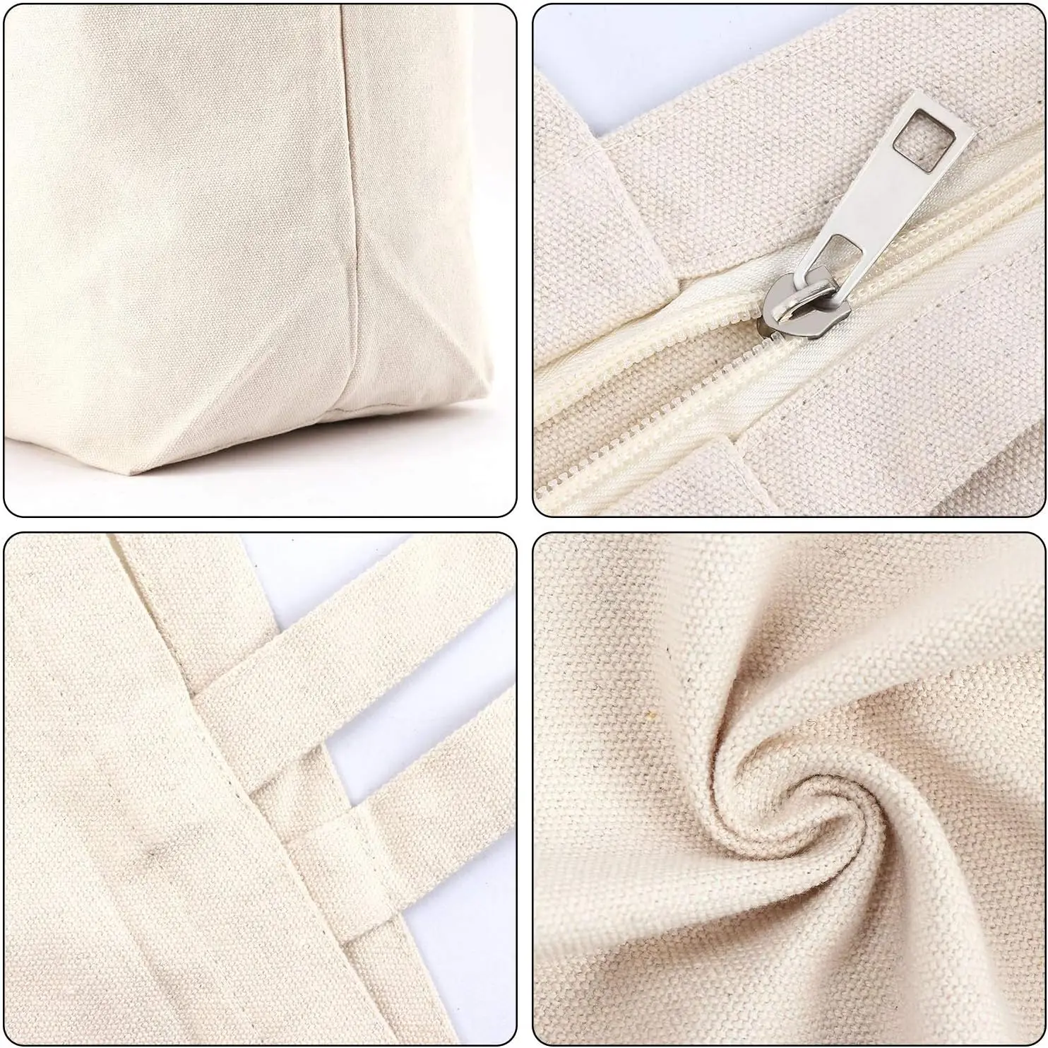 Home shopping Large capacity bearing Capaaty strong washable Reusable Heavy type Office commute picnic canvas bag tote