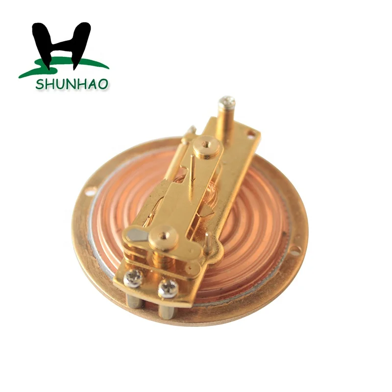 Beryllium diaphragm and movement assembly for diaphragm pressure gauge