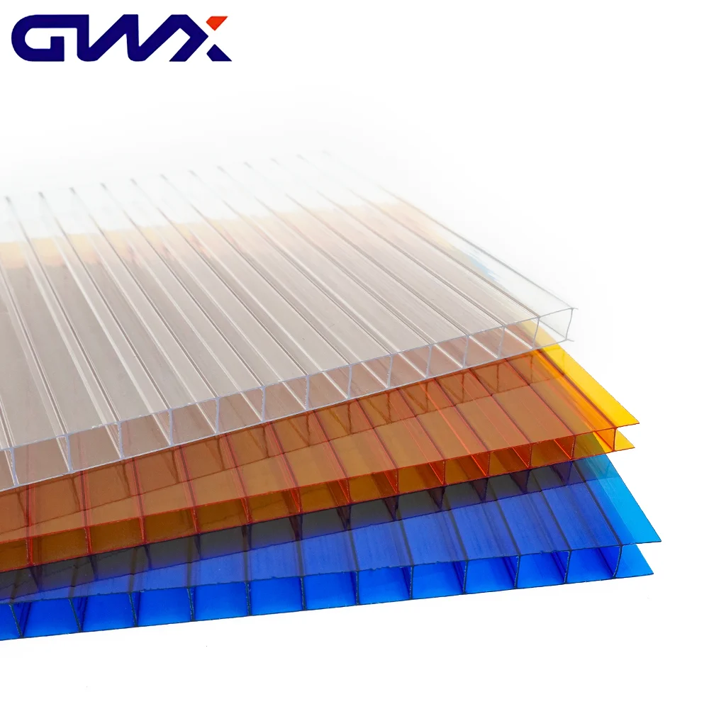 Polycarbonate Polytunnel Double Wall Corrugated Sheets Polycarbonate Sheet Multilayer 30mm Roof Proofing