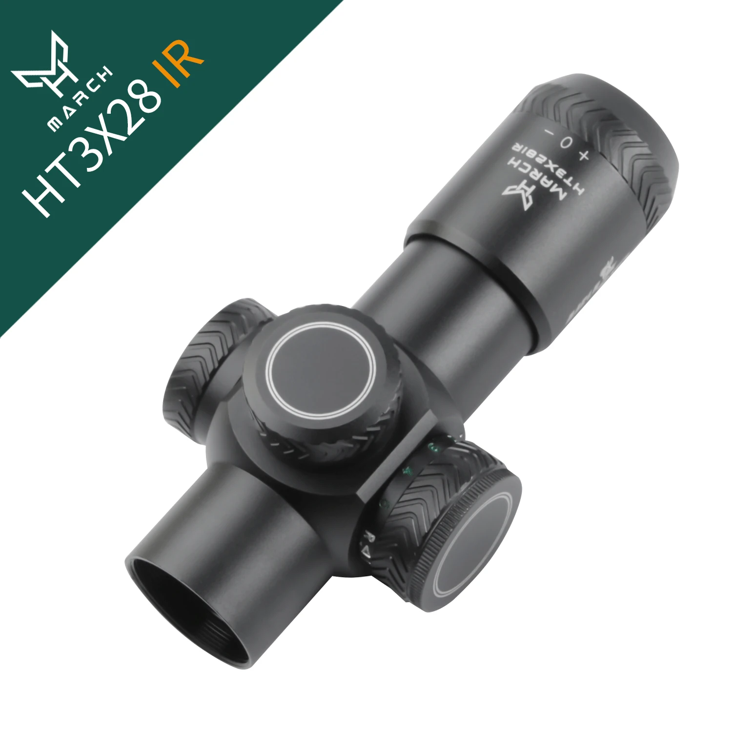MARCH 3X28 IR Red Green illumination Scope Hot Selling Adjustable Shockproof  Scope For Outdoor
