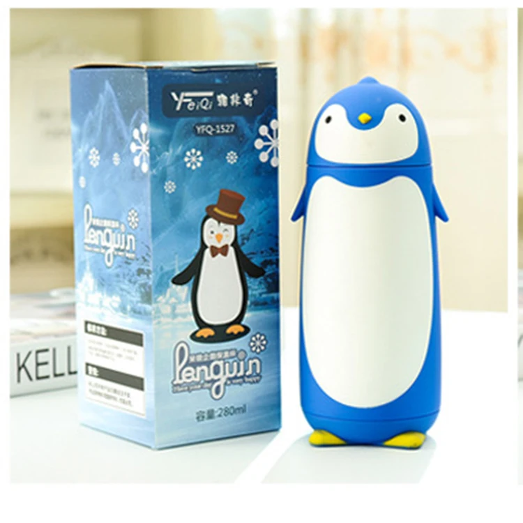 
Hot selling Cute penguin water bottle Stainless Steel thermos vacuum flask 