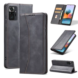 Luxury Strong Magnetic Phone Case For Redmi Note 10 9 8 7 9T 9C 9A Flip Leather Case For Xiaomi Poco M3 F3 X3 NFC Mi 11T 10T Pro