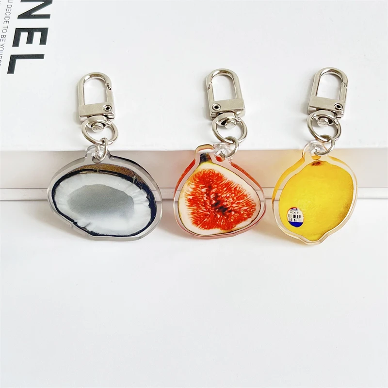 Factory Customized High Quality 4MM Thick Acrylic Keychain HD Printing Pictures Free Custom Keychain Samples