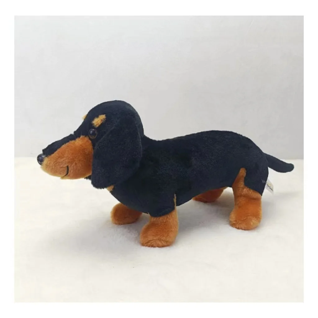Плюшевые игрушки-животные имитация собак плюшевые три цвета мягкие и реалистичные детские куклы-такса трех цветов