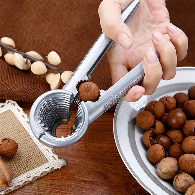Stainless Steel Quick Nuts Cracker Kitchen Tools Chestnut Clip Walnut Pliers Clamp Nut Cracker Opener Metal Nutcrackers