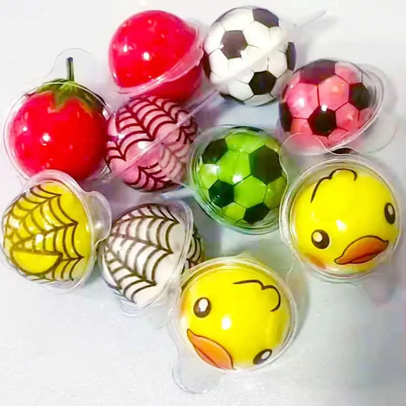 China Cheap Price High Quality New Round Yellow Duck Gummy Soft Candy with Jam Center Filled Manufacturer