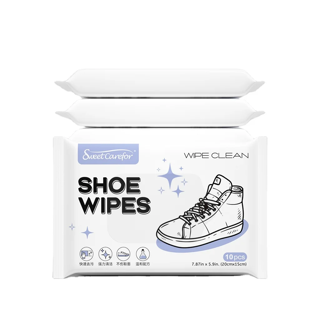 Sweet Carefor Shoe Wipes Disposable Sneaker Wipes Biodegradable Cleaning Wipes