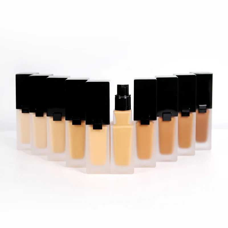 Makeup Base Waterproof Full Coverage Foundation Lasting Lightweight Face BB Cream Cosmetic Private Label Liquid Foundation