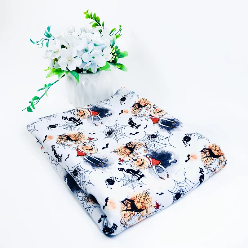 Attractive Price Wholesale Digital Printed Organic Multi Colors 95% Cotton 5% Spandex Cotton Lycra Fabric For Baby