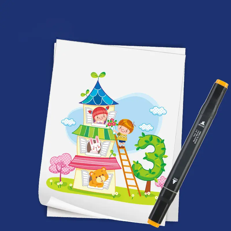 Waterproof Multi Colors Dual Tip Permanent Artist Alcohol Based Paint White Board Marker Pens Set