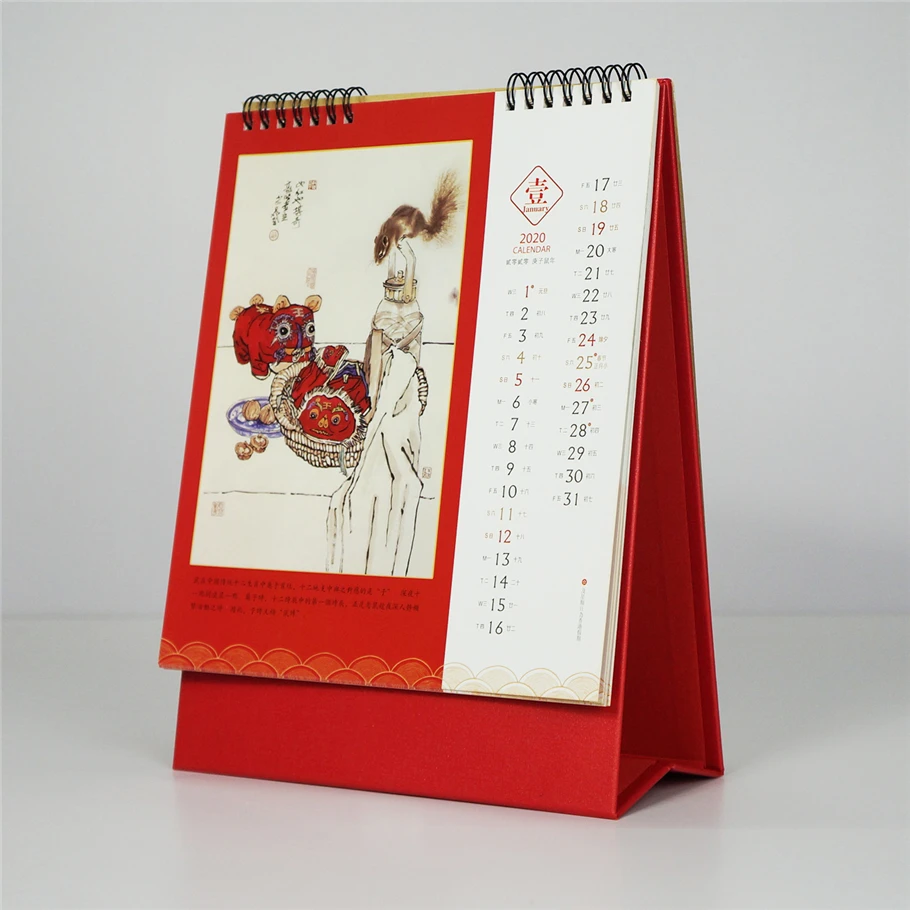 Custom 2023 Wholesale Printing Table Calendar Perpetual Daily Desk Calendar