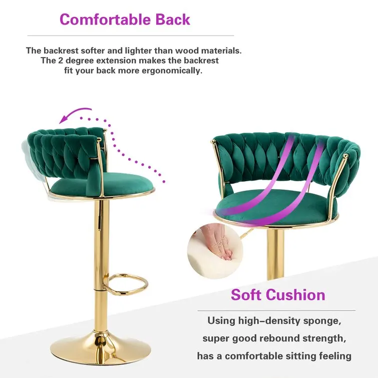 Nordic Sports Bar Furniture Modern Kitchen Stool Bar Stools And Restaurant Dining Chair Sets green bar stools For Outdoor Events