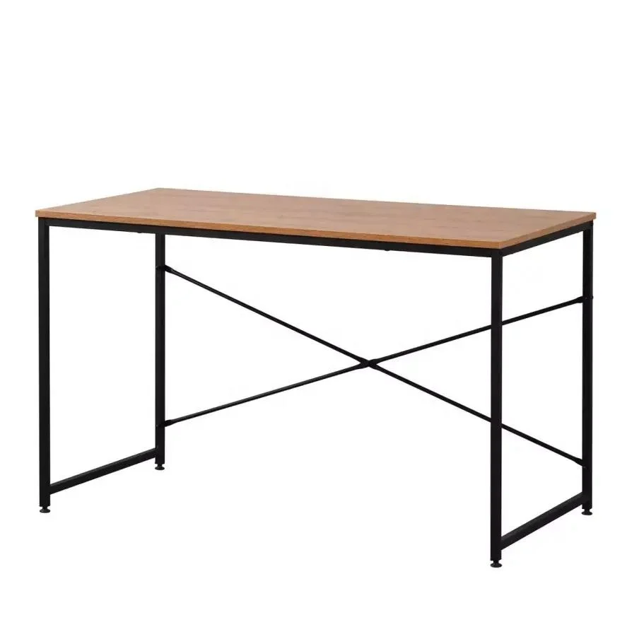 Home Office Single Desk Metal Frame MDF Top Table Computer Desk Study Desk