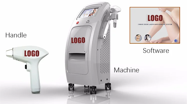 Blond Hair Trio Laser Hair Removal Instrument Woman Big spot 2000w triple wavelength 808nm diode laser epilation machine