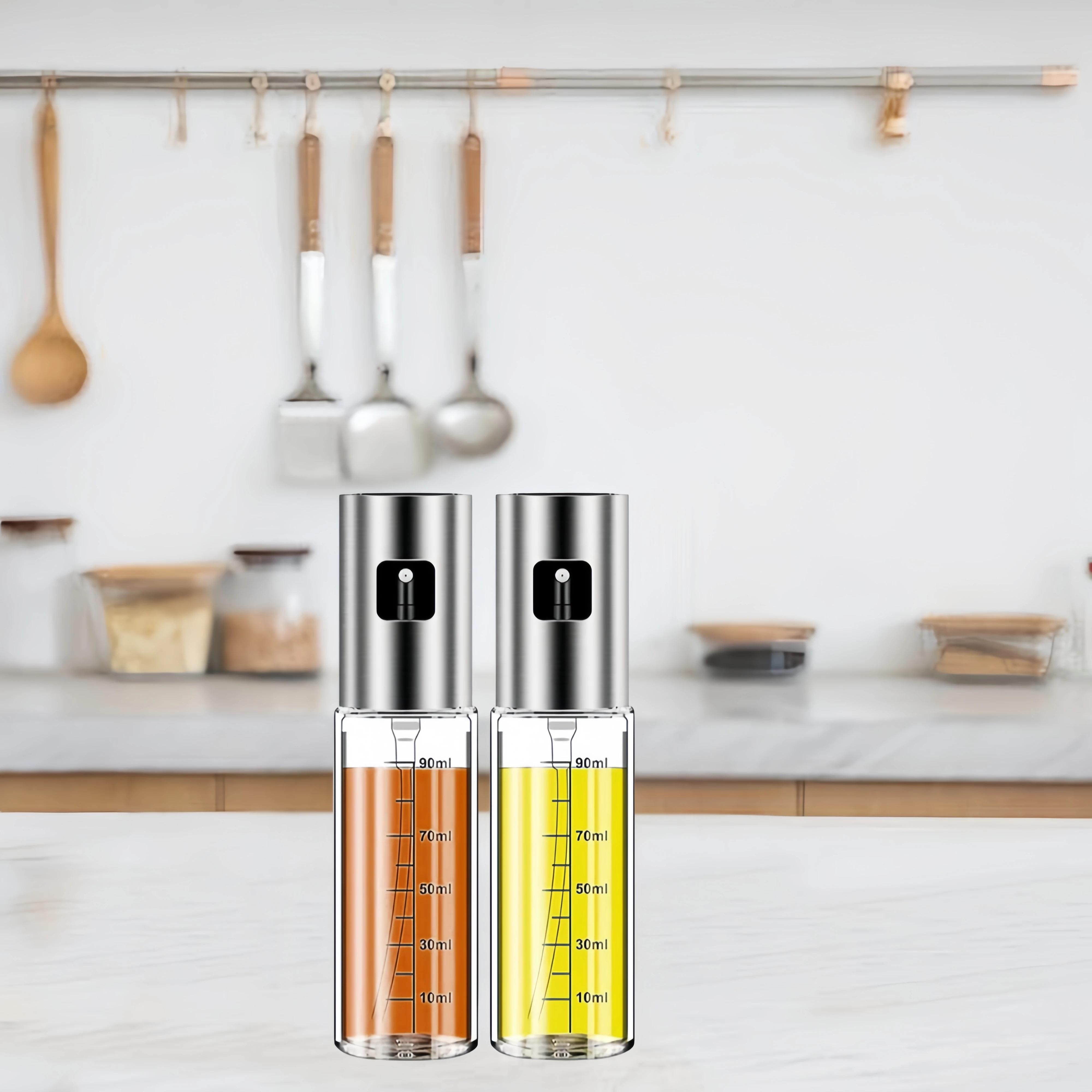 100ml Best Selling Products Olive Oil Spray Bottle Glass Stainless Steel Oil Sprayer for Cooking