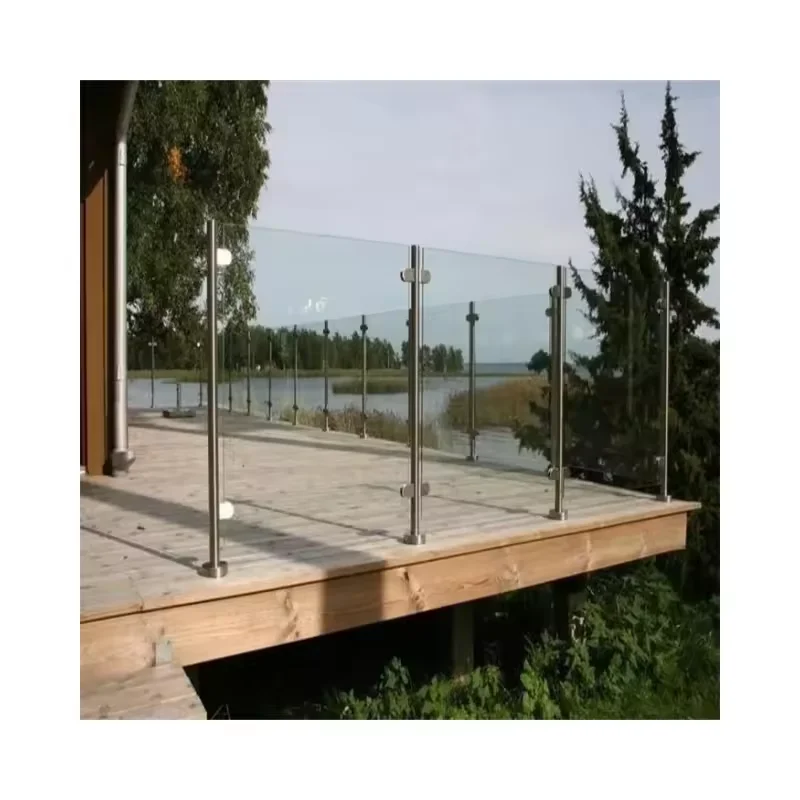 Manufacturer balustrade tempered glass balcony railing 304 316 stainless steel staircase glass railing prices