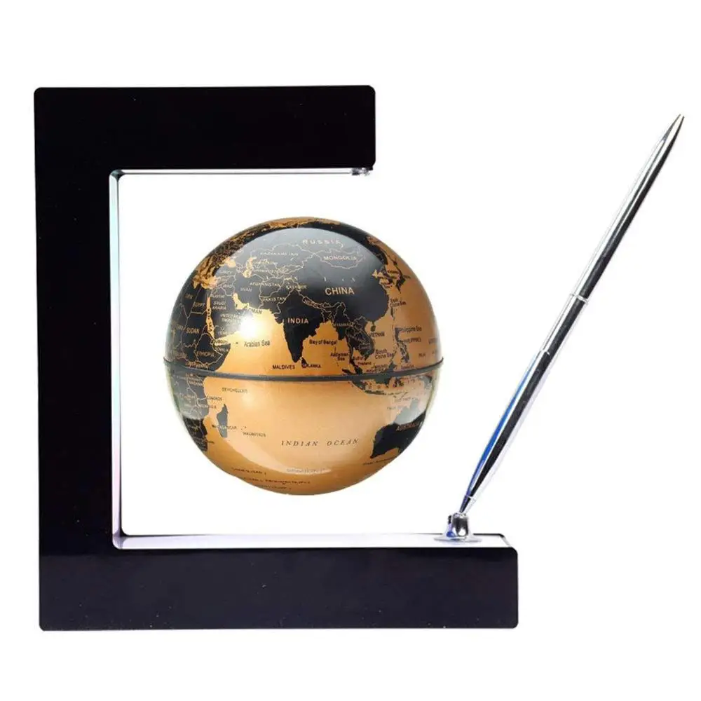 Magnetic Levitation globe for educational toys Geography Smart mini World Globe and pen holder office desk decoration