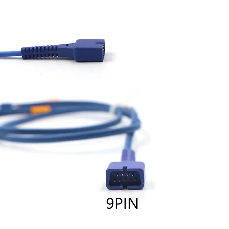 Reusable 9 pin Oximax Nellcor Pulse Oximetry Adult Soft Tip SpO2 Sensor Probe