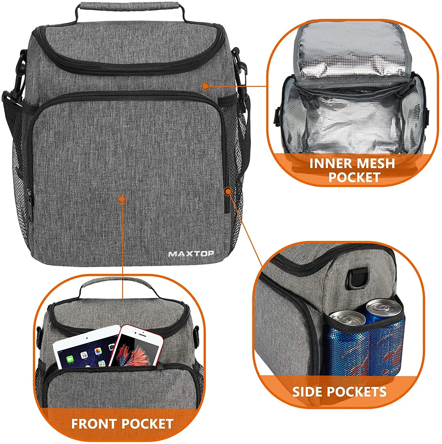 Wholesale High Quality High Capacity Lunch Thermal Cooler Bag Outdoor Insulation Bag