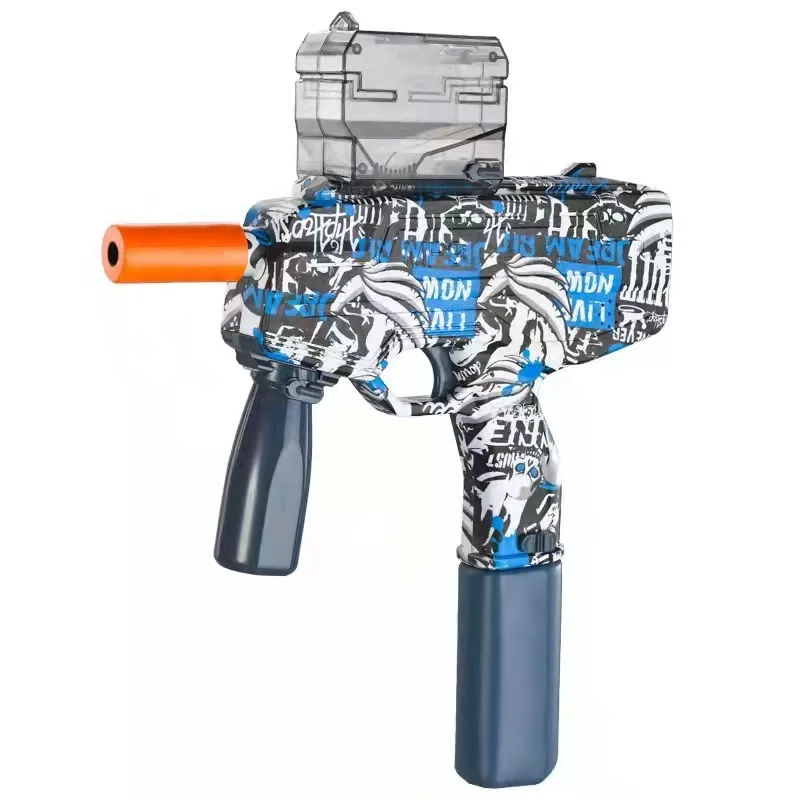 Water park hot sell automatic full graffiti electric toy water splat ball gun gel bullet splatter ball gel gun water