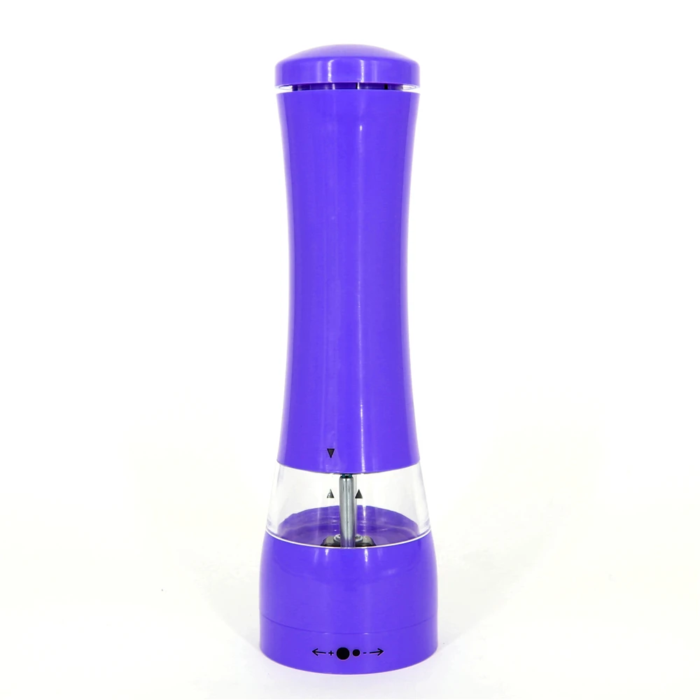 
electric round colorful salt pepper grinder/new plastic pepper mill 