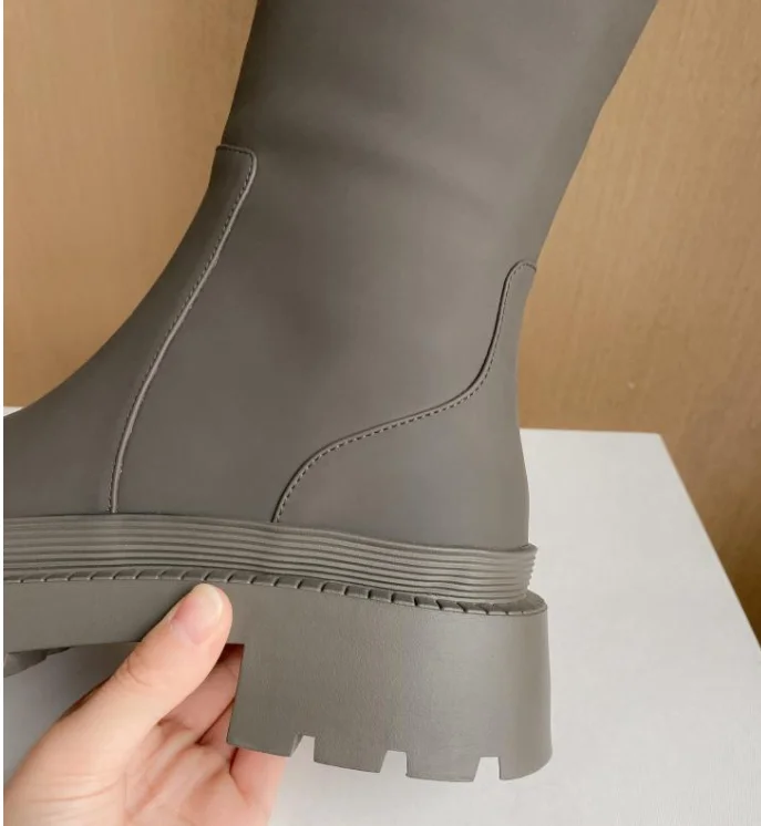 custom 2021 OEM/ODM fashion zip ladies winter warm black green knee high boots