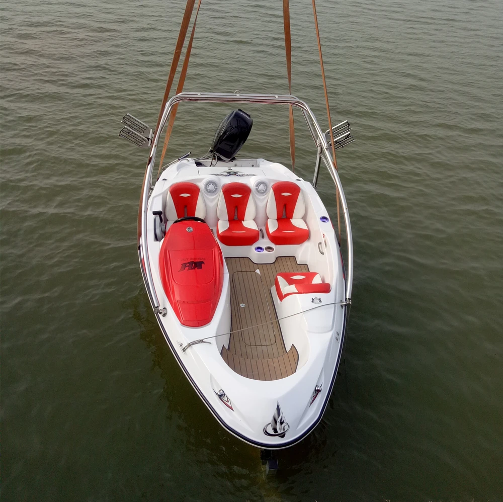 
15ft 4 Person Capacity Fiberglass Speed Boats Small Sport Yacht 