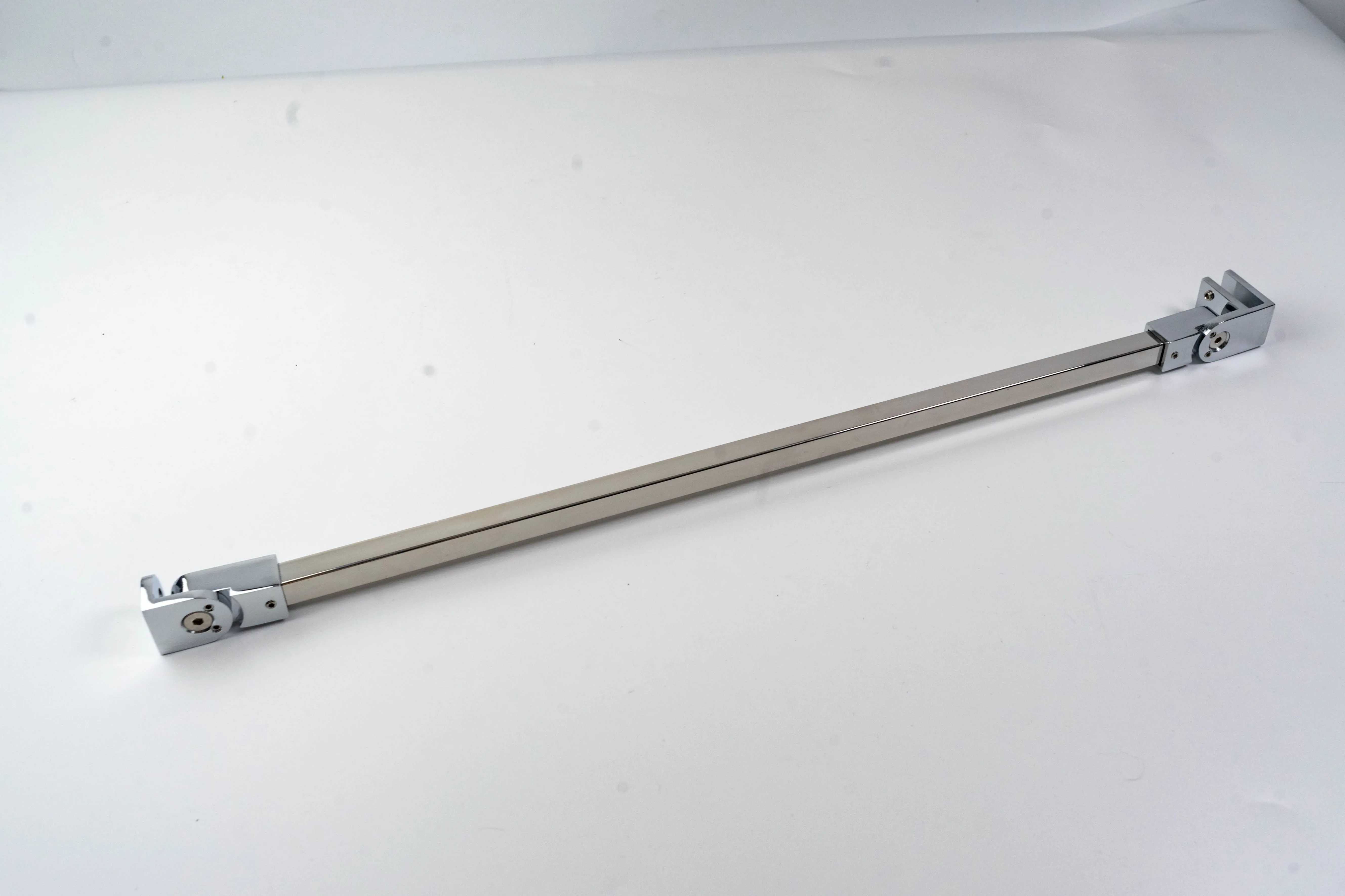 Stainless Steel Wall-to-Glass Support Bar, Frameless Shower Door Fixed Panel Support brackets Polished Steel Tube Tie Rod