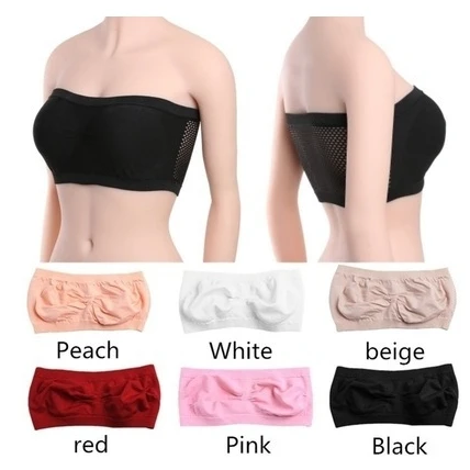 Women Lady Sports tube top bra Strapless Breathable high quality bandeau strapless bras for women tube tops bra