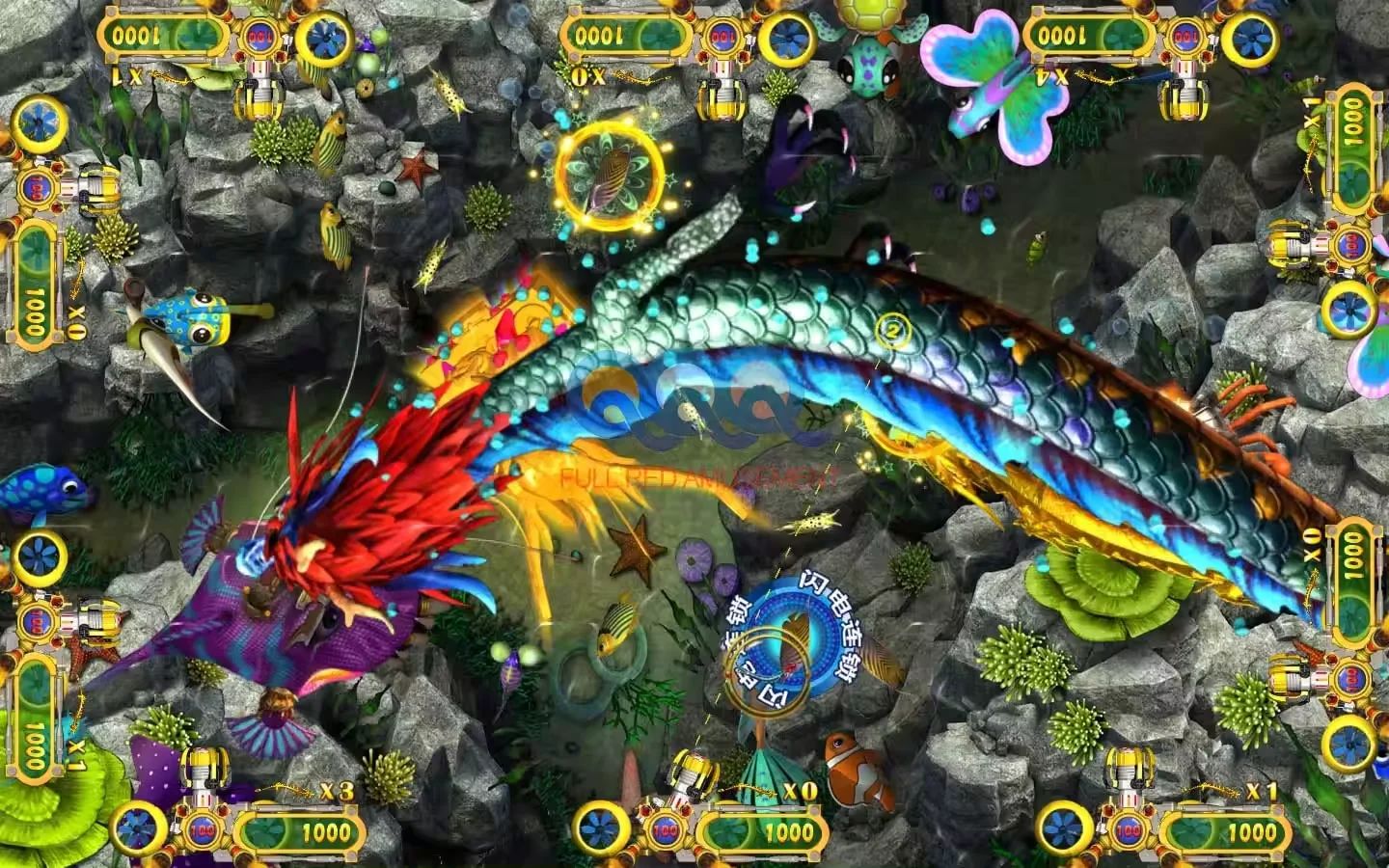 Kungfu Panda 3 Fish Shooting Game Table Fishing Hunter Game Ocean King 3 Fishing Game Board For Sale