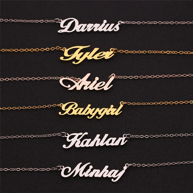 Factory Wholesale Adjustable Alphabet Bracelet Simple Fashion Custom Name Stainless Steel English Bracelet