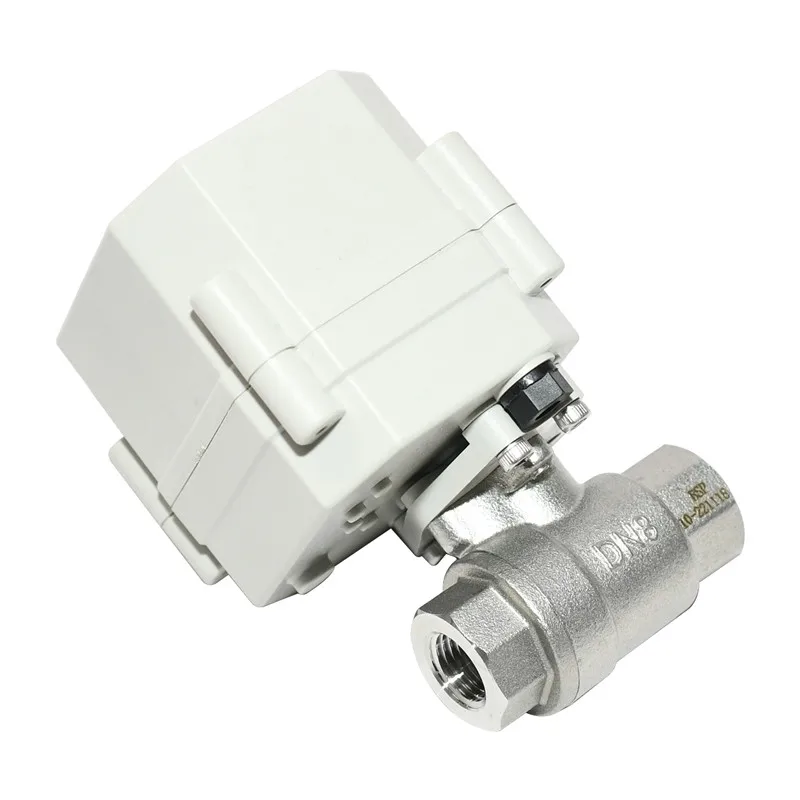 2-Way 1/4' 3/8' 1/2' SS304 Electric Proportional Modulating Ball Valve 9-24VDC 4-20mA 0-5V 0-10V Analog Signal