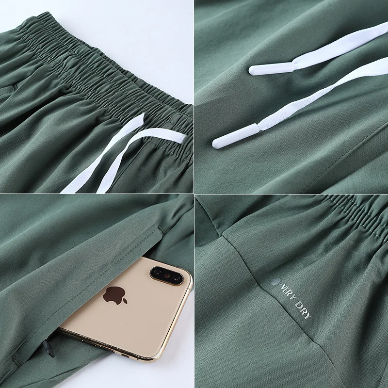 Mens Athletic Casual Jogger Shorts Zipper Pockets Quick Dry Activewear  Running Shorts