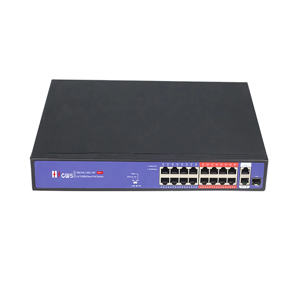 New Series 16-Port 1000Mbps Full Gigabit Uumanaged POE Switch with SFP Uplink Ethernet