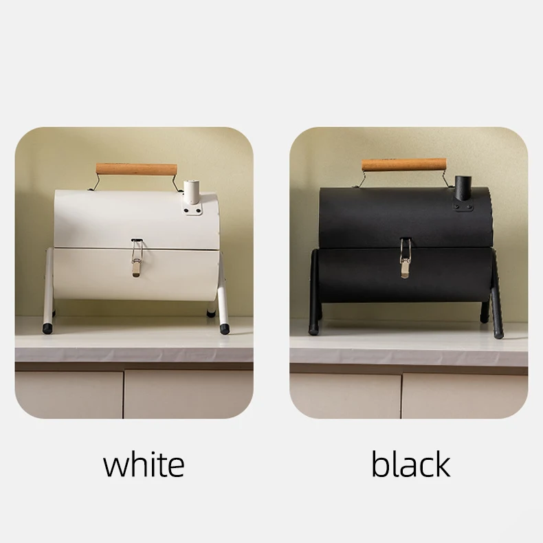 Outdoor bbq Double-sided Household Charcoal Smokeless Grill Multi-functional round Portable Barbecue Grill