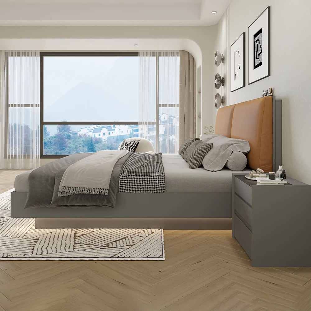 Luxury Modern Solid Wood Beds With Air-operated Storage Bedroom Furniture Wooden Bed With Cabinet For Bedroom
